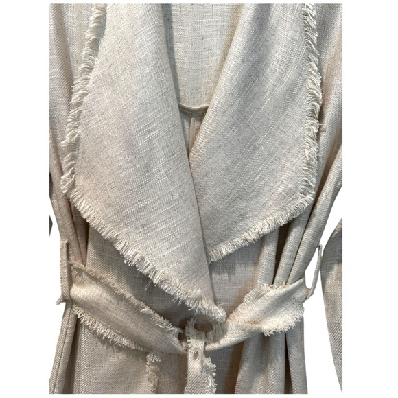 🌿 Zara Frayed Rustic Trench Coat – Size XS/S – NEW - Picture 8 of 10